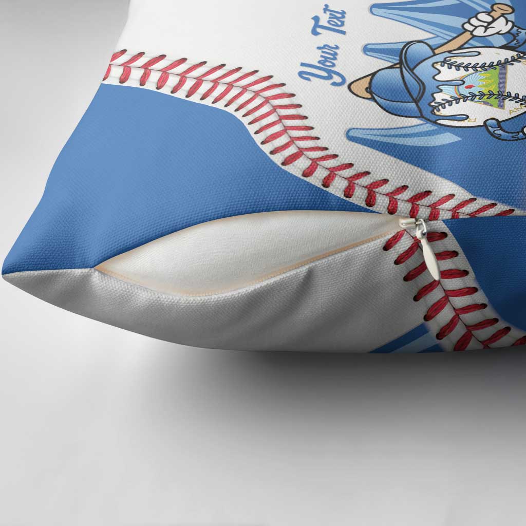 Nicaragua 2026 Baseball Pillow Cover Go Champions Drip Style
