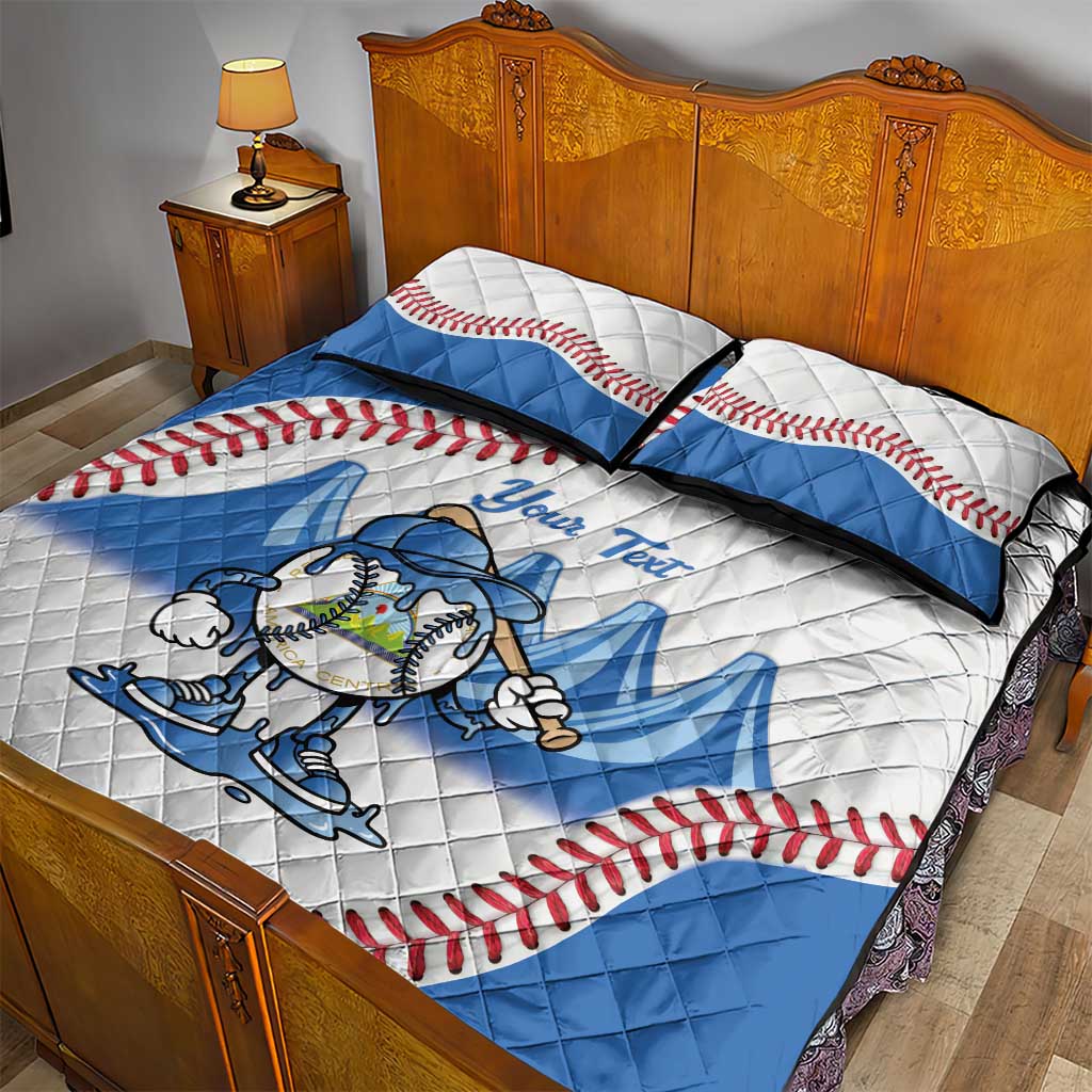Nicaragua 2026 Baseball Quilt Bed Set Go Champions Drip Style