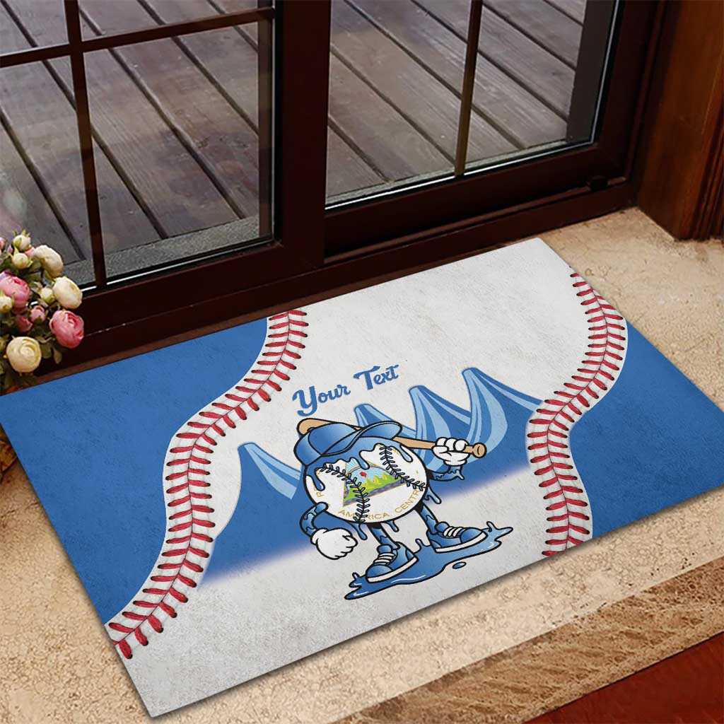 Nicaragua 2026 Baseball Rubber Doormat Go Champions Drip Style