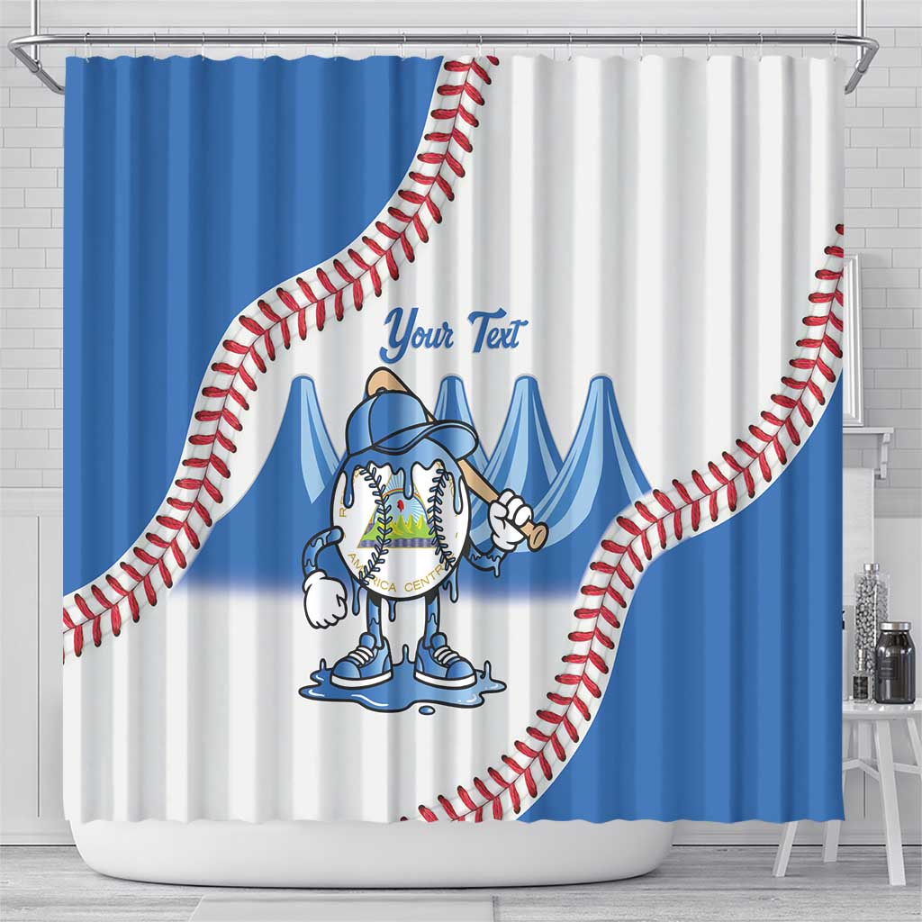Nicaragua 2026 Baseball Shower Curtain Go Champions Drip Style