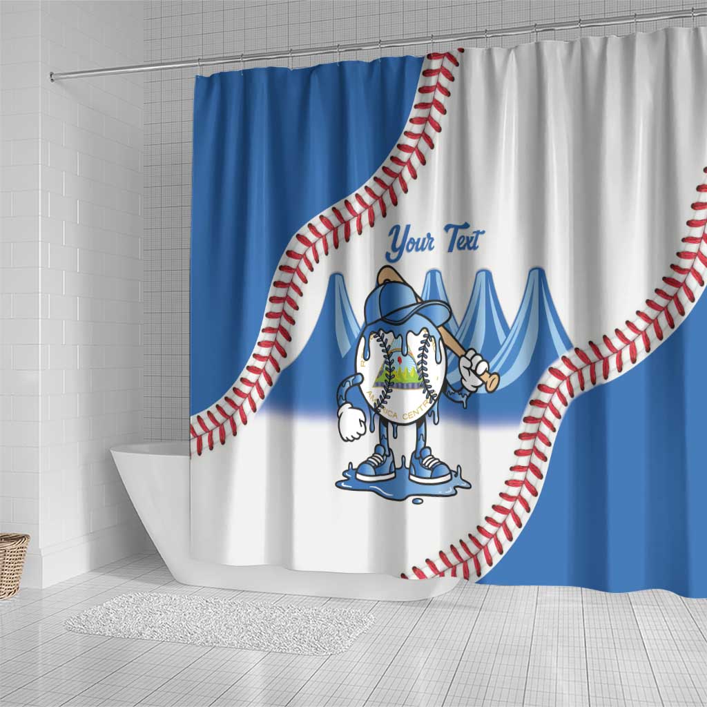 Nicaragua 2026 Baseball Shower Curtain Go Champions Drip Style