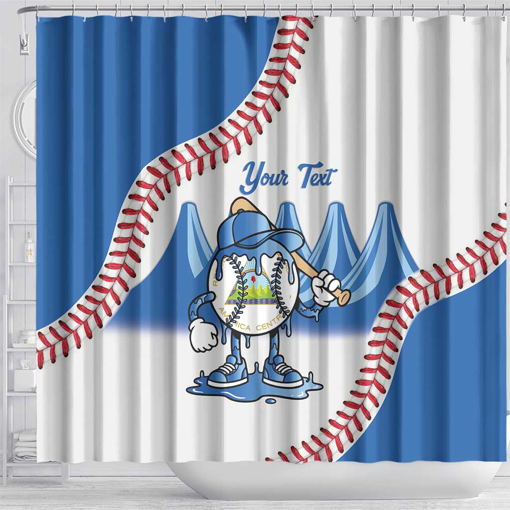 Nicaragua 2026 Baseball Shower Curtain Go Champions Drip Style