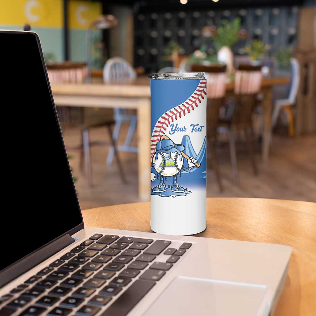 Nicaragua 2026 Baseball Personalized Skinny Tumbler Go Champions Drip Style