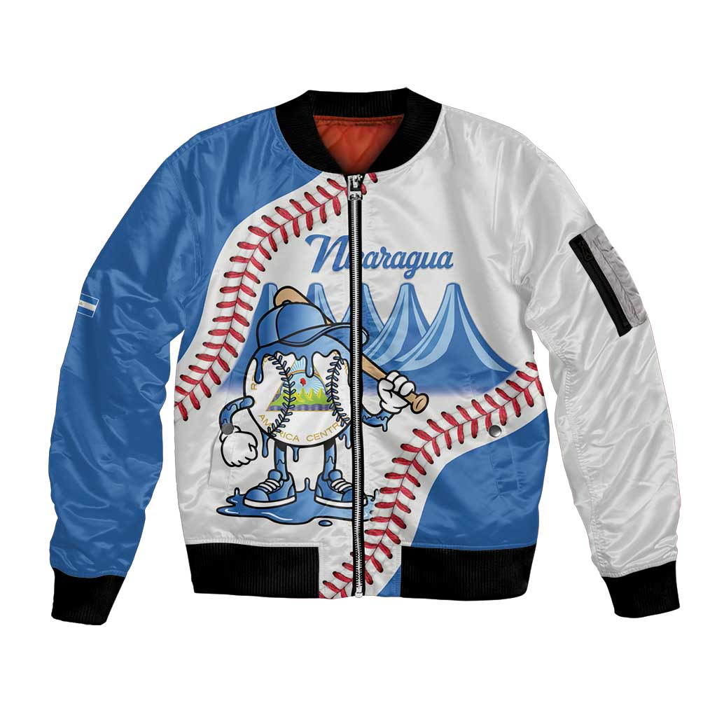 Nicaragua 2026 Baseball Personalized Sleeve Zip Bomber Jacket Go Champions Drip Style