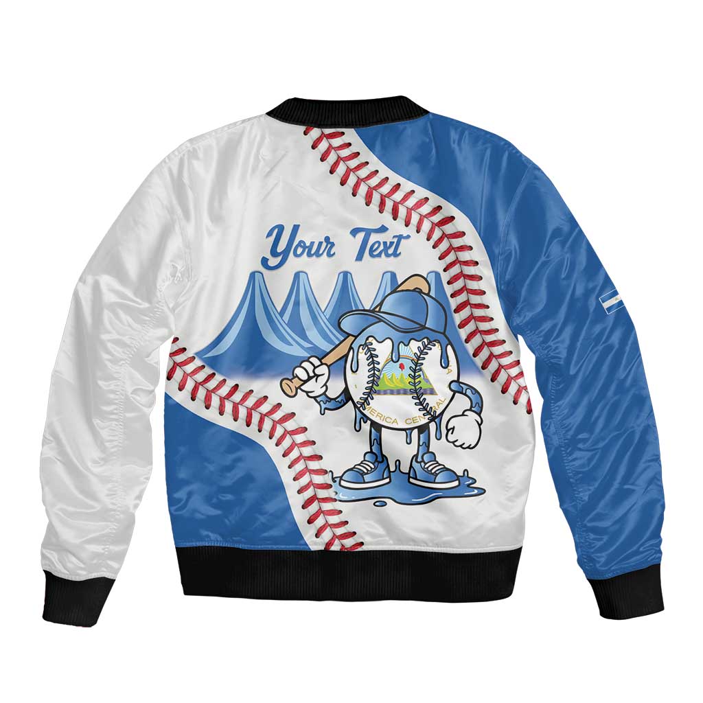 Nicaragua 2026 Baseball Personalized Sleeve Zip Bomber Jacket Go Champions Drip Style
