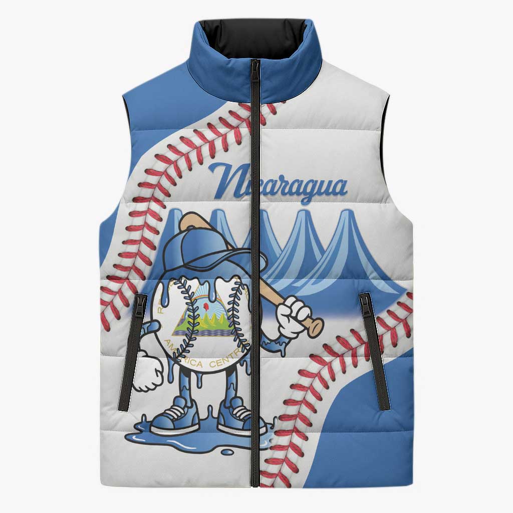 Nicaragua 2026 Baseball Personalized Sleeveless Puffer Jacket Go Champions Drip Style