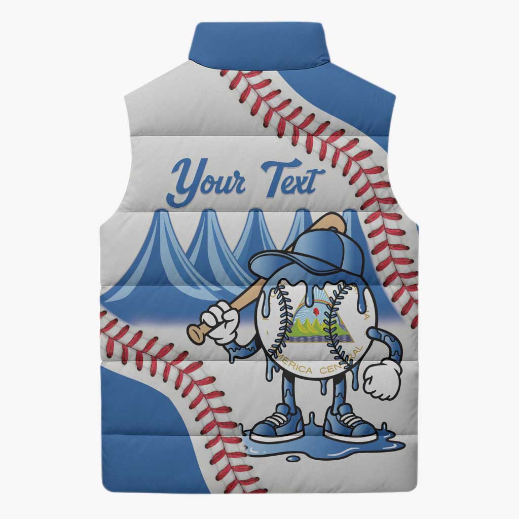Nicaragua 2026 Baseball Personalized Sleeveless Puffer Jacket Go Champions Drip Style
