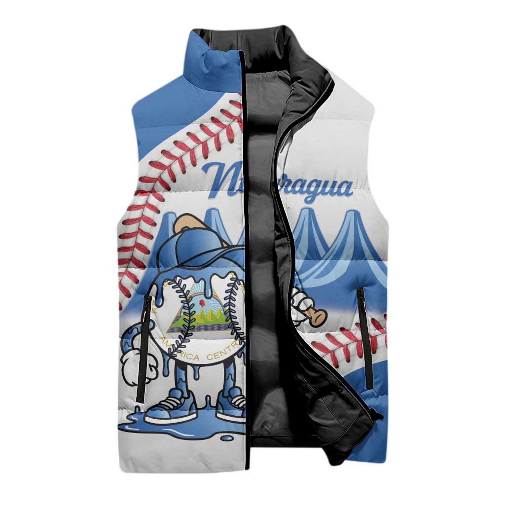 Nicaragua 2026 Baseball Personalized Sleeveless Puffer Jacket Go Champions Drip Style