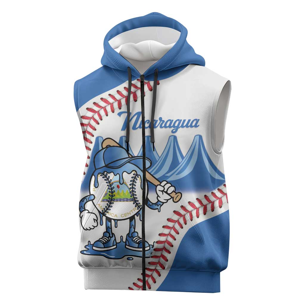 Nicaragua 2026 Baseball Personalized Sleeveless Zip Hoodie Go Champions Drip Style