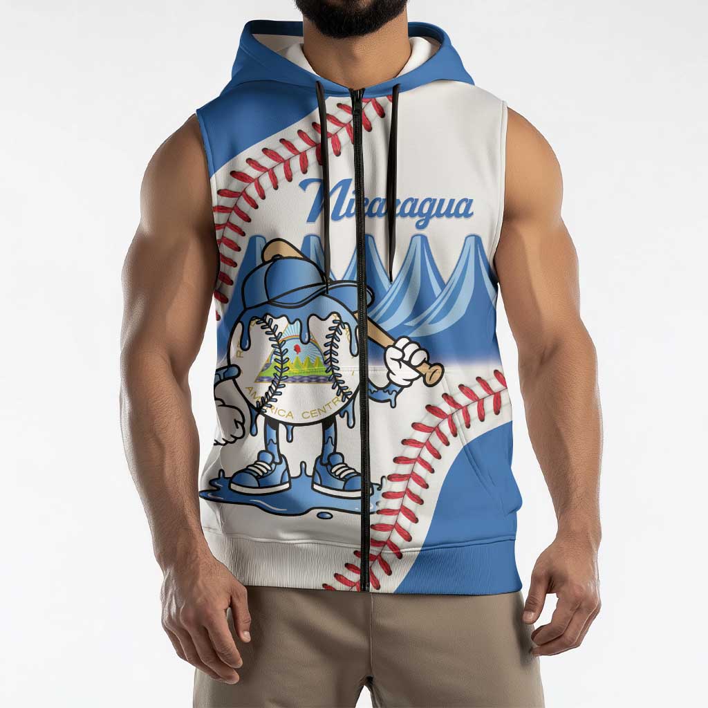 Nicaragua 2026 Baseball Personalized Sleeveless Zip Hoodie Go Champions Drip Style