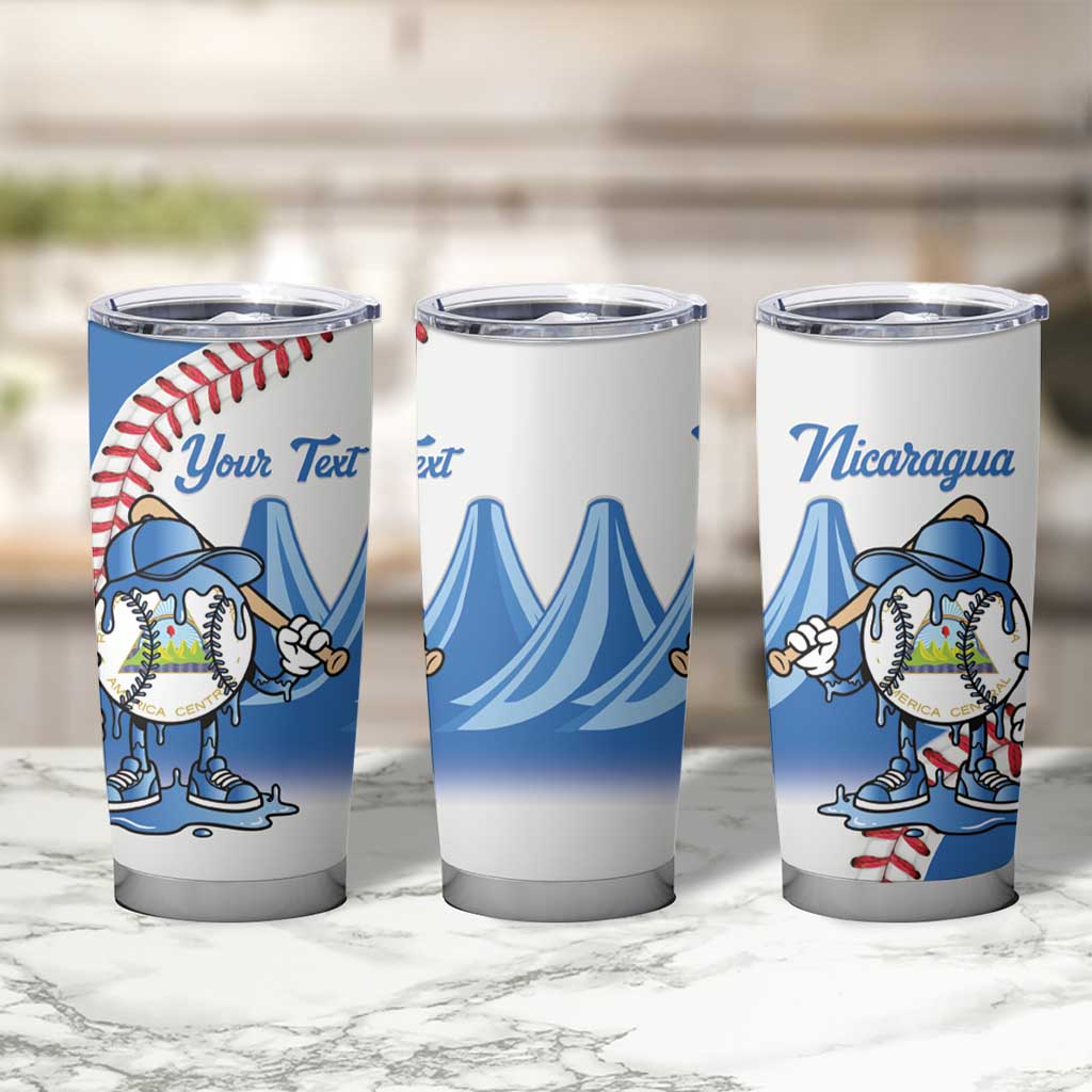 Nicaragua 2026 Baseball Personalized Tumbler Cup Go Champions Drip Style