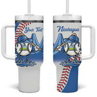 Nicaragua 2026 Baseball Personalized Tumbler With Handle Go Champions Drip Style