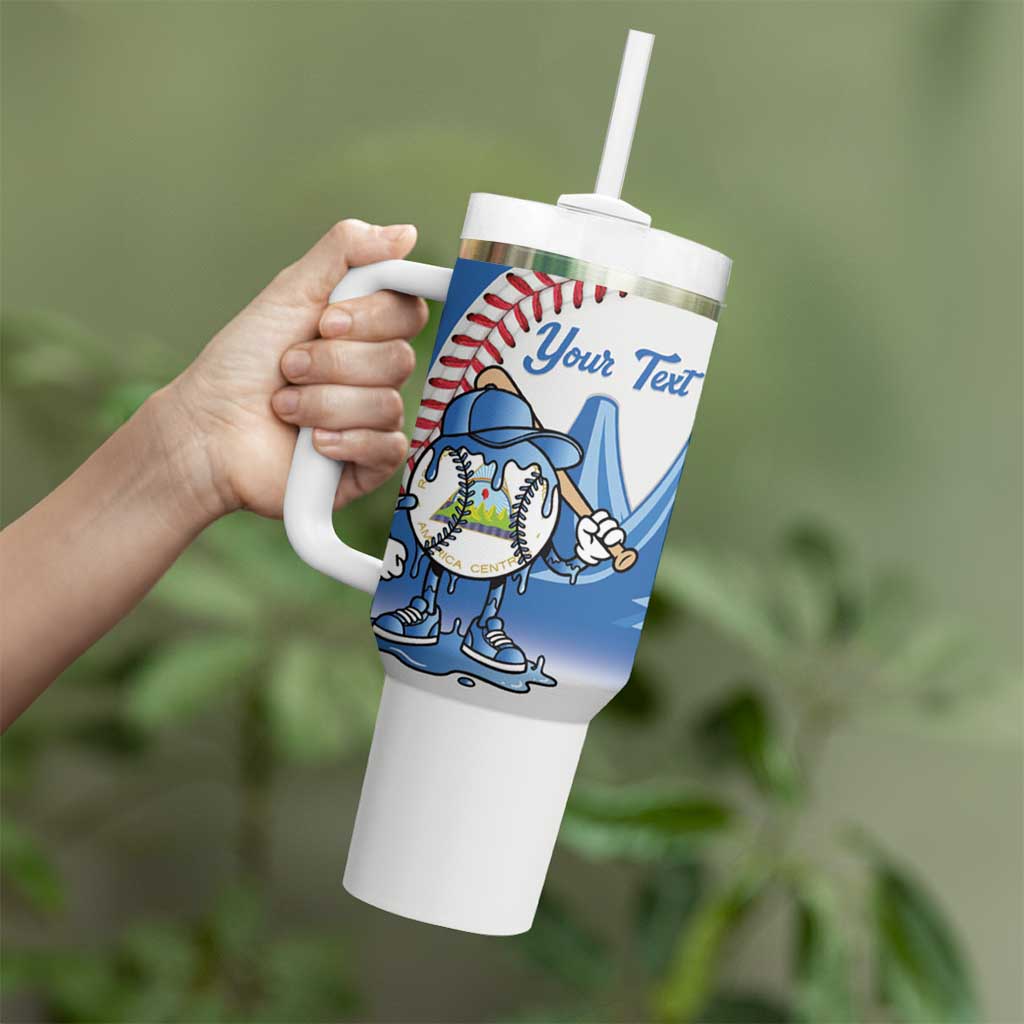 Nicaragua 2026 Baseball Personalized Tumbler With Handle Go Champions Drip Style