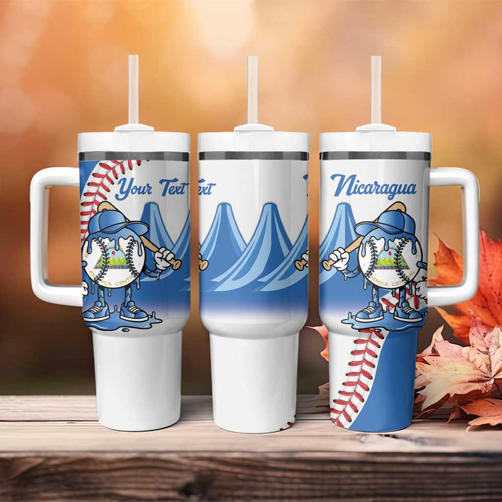 Nicaragua 2026 Baseball Personalized Tumbler With Handle Go Champions Drip Style