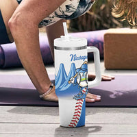 Nicaragua 2026 Baseball Personalized Tumbler With Handle Go Champions Drip Style