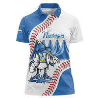 Nicaragua 2026 Baseball Personalized Women Polo Shirt Go Champions Drip Style