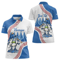 Nicaragua 2026 Baseball Personalized Women Polo Shirt Go Champions Drip Style