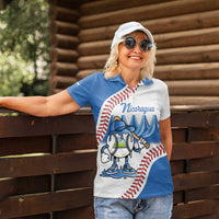 Nicaragua 2026 Baseball Personalized Women Polo Shirt Go Champions Drip Style