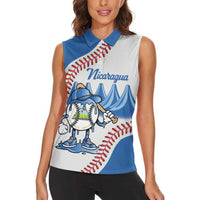 Nicaragua 2026 Baseball Personalized Women Sleeveless Polo Shirt Go Champions Drip Style