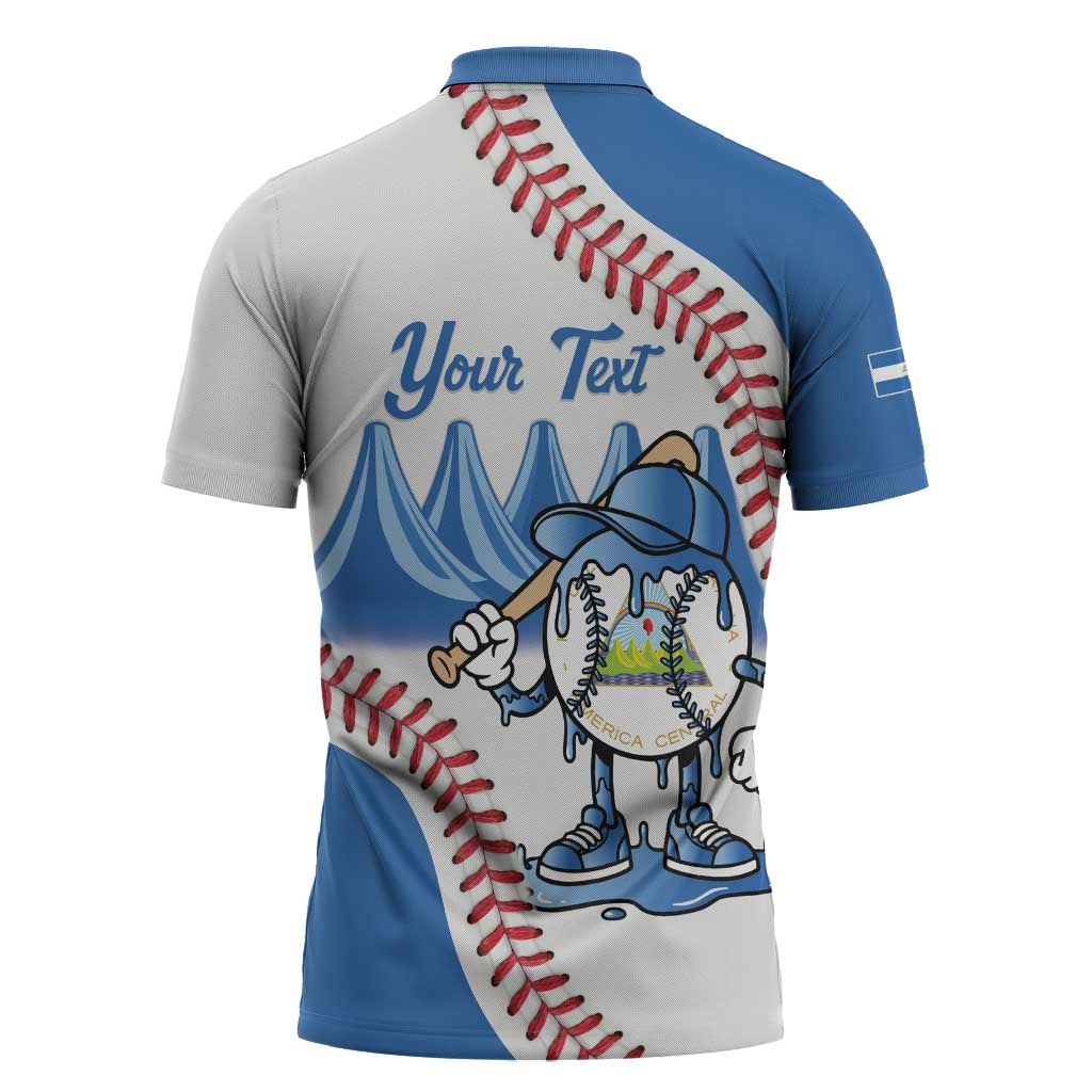 Nicaragua 2026 Baseball Personalized Zipper Polo Shirt Go Champions Drip Style