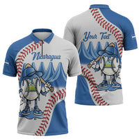 Nicaragua 2026 Baseball Personalized Zipper Polo Shirt Go Champions Drip Style
