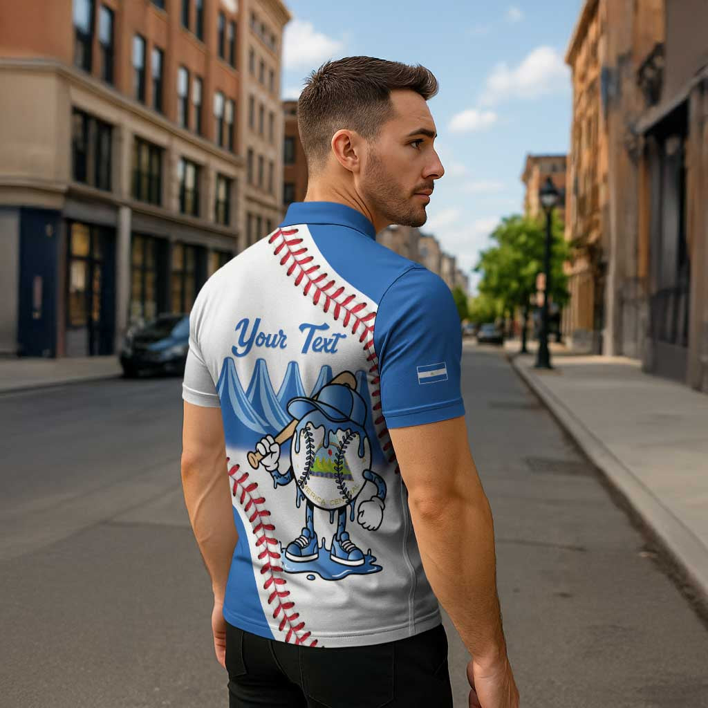 Nicaragua 2026 Baseball Personalized Zipper Polo Shirt Go Champions Drip Style