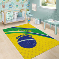Custom Brazil Football Area Rug Vamos Canarinho