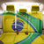 Custom Brazil Football Back Car Seat Cover Vamos Canarinho
