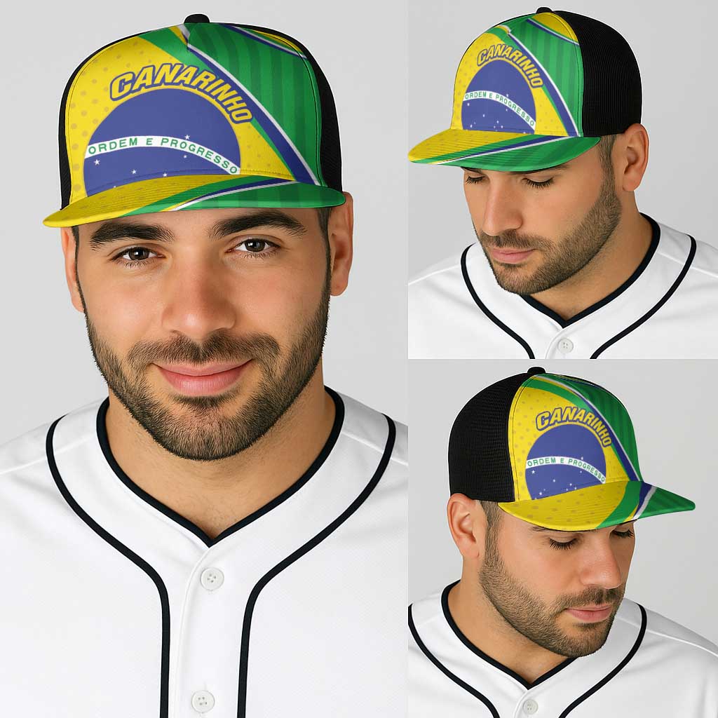 Brazil Football Baseball Net Cap Vamos Canarinho