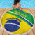 Custom Brazil Football Beach Blanket Vamos Canarinho