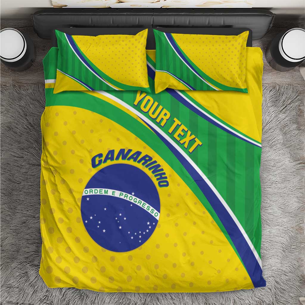 Custom Brazil Football Bedding Set Vamos Canarinho