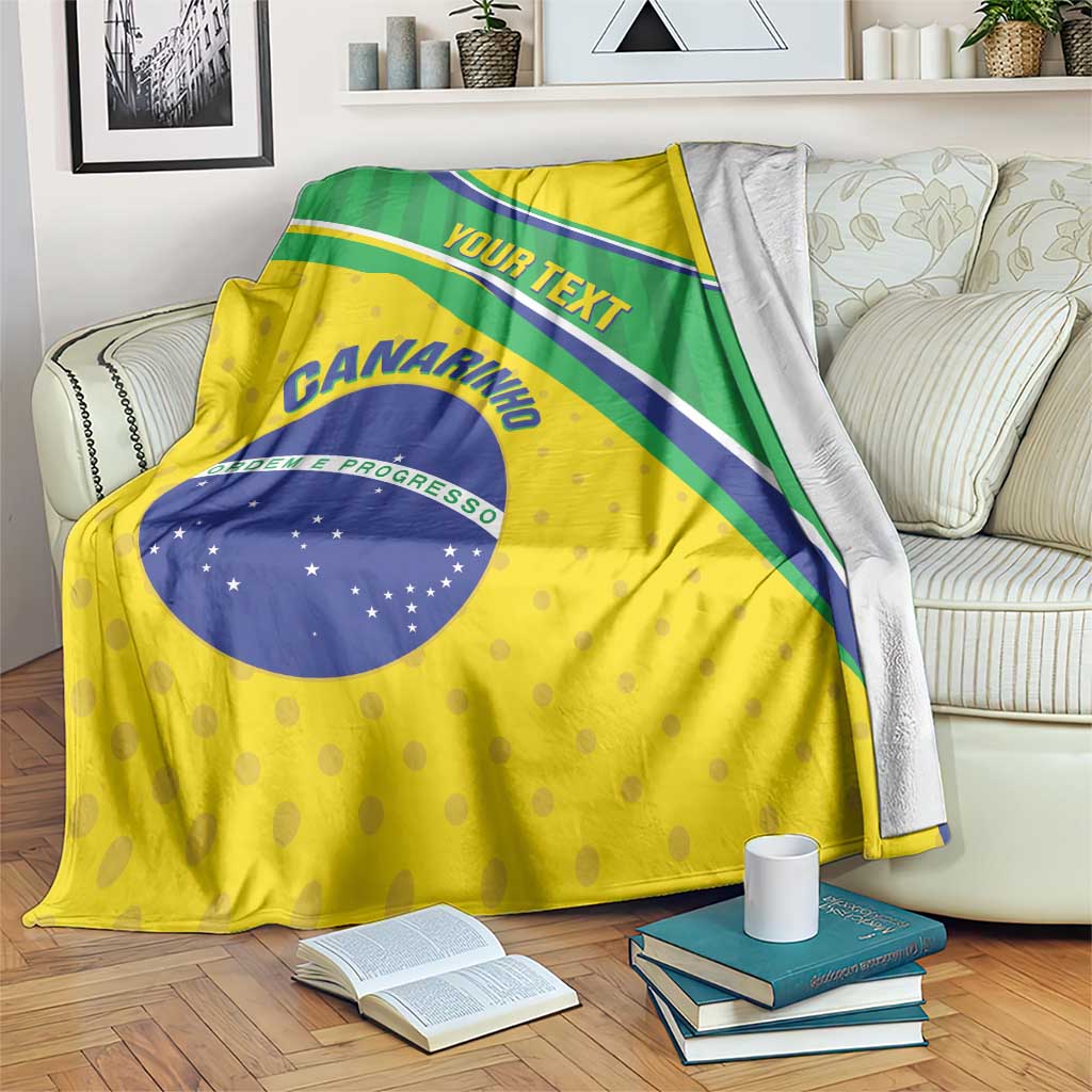 Custom Brazil Football Blanket Vamos Canarinho