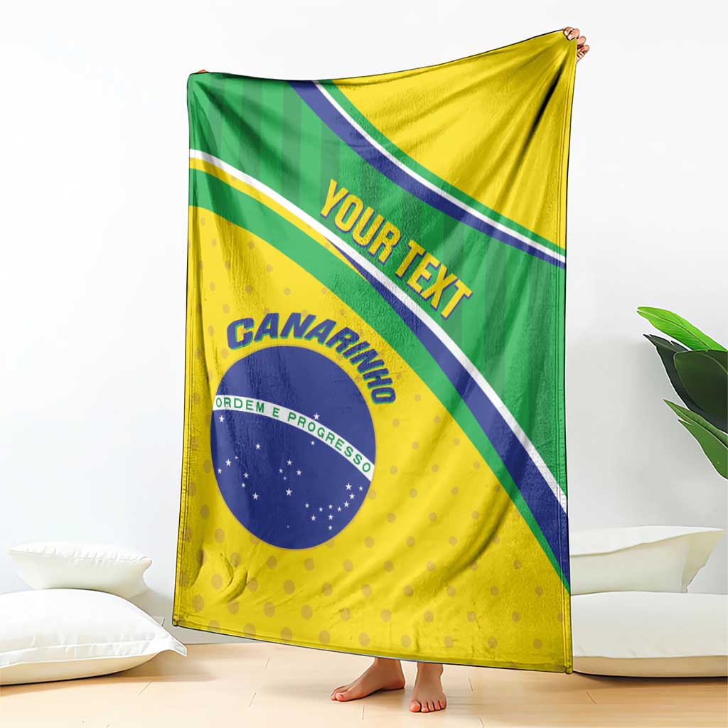 Custom Brazil Football Blanket Vamos Canarinho