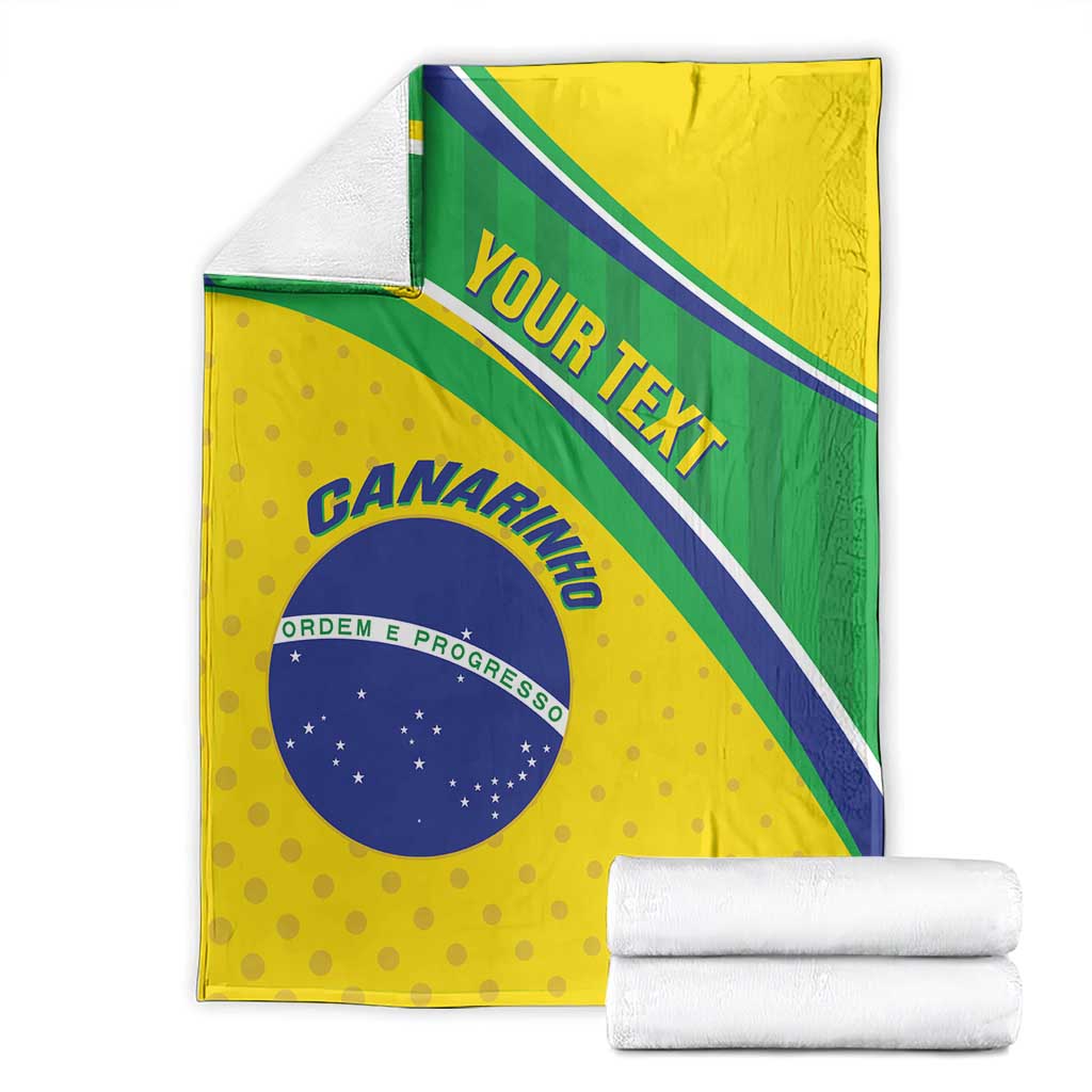 Custom Brazil Football Blanket Vamos Canarinho