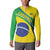 Custom Brazil Football Button Sweatshirt Vamos Canarinho