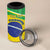 Custom Brazil Football 4 in 1 Can Cooler Tumbler Vamos Canarinho