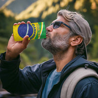 Custom Brazil Football 4 in 1 Can Cooler Tumbler Vamos Canarinho