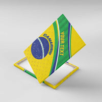Custom Brazil Football Canvas Wall Art Vamos Canarinho