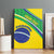 Custom Brazil Football Canvas Wall Art Vamos Canarinho