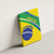 Custom Brazil Football Canvas Wall Art Vamos Canarinho