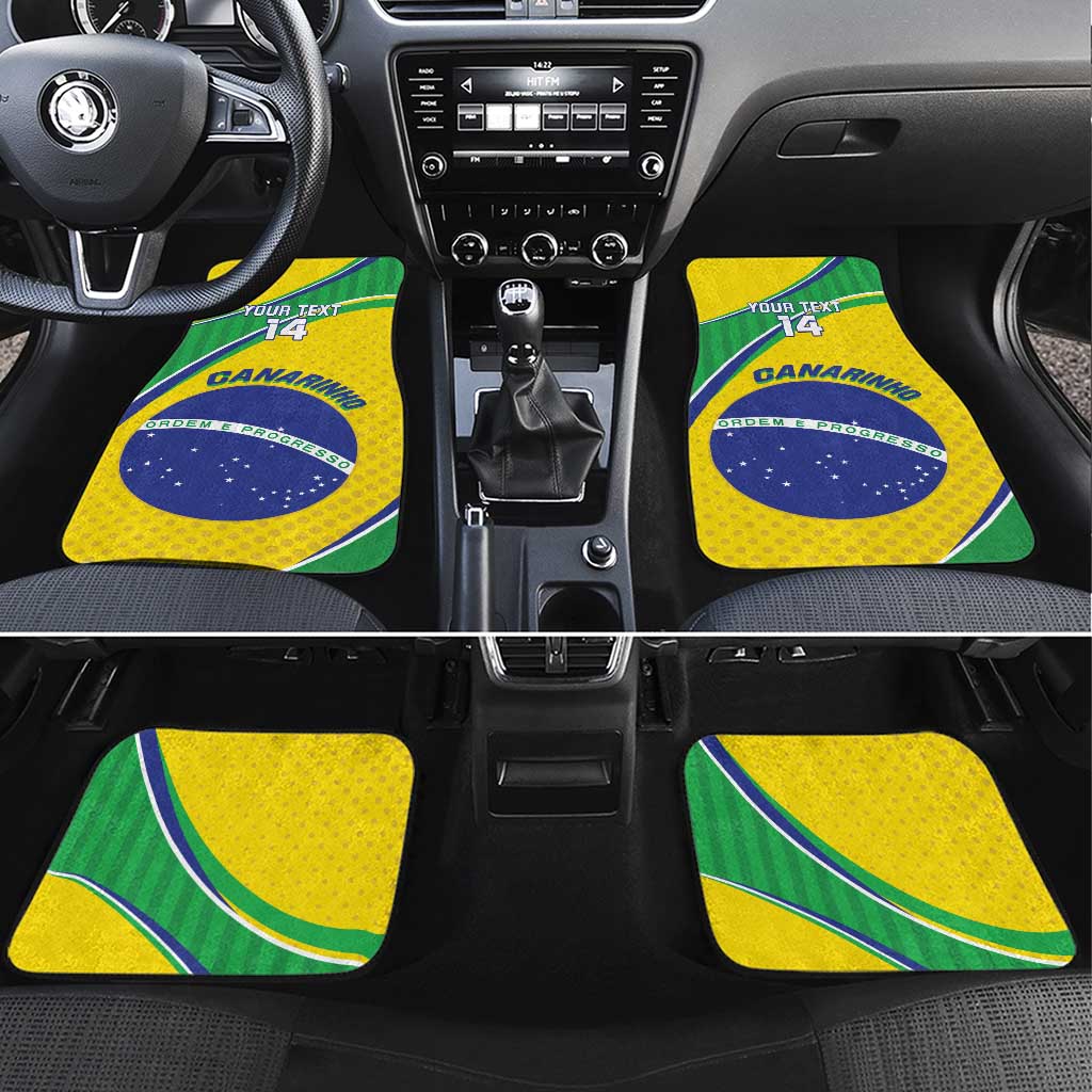 Custom Brazil Football Car Mats Vamos Canarinho