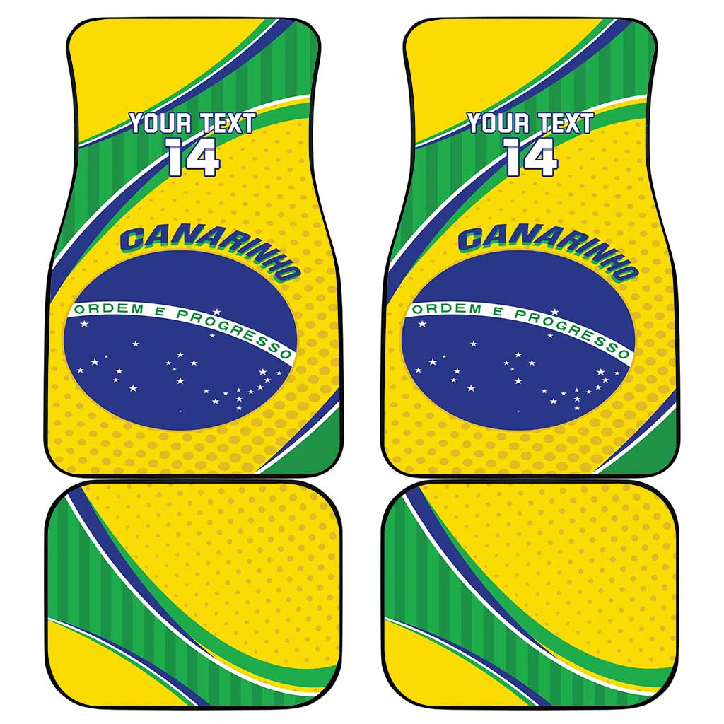 Custom Brazil Football Car Mats Vamos Canarinho