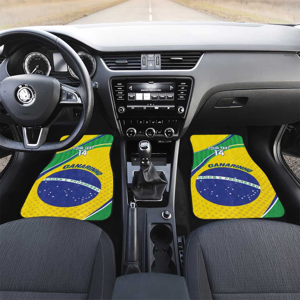 Custom Brazil Football Car Mats Vamos Canarinho