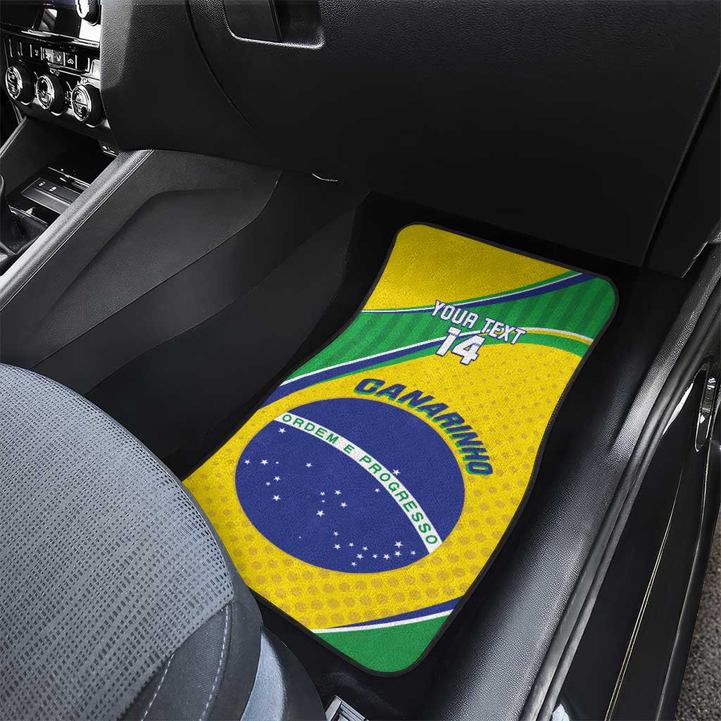 Custom Brazil Football Car Mats Vamos Canarinho