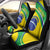 Custom Brazil Football Car Seat Cover Vamos Canarinho