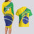 Custom Brazil Football Couples Matching Long Sleeve Bodycon Dress and Hawaiian Shirt Vamos Canarinho