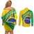 Custom Brazil Football Couples Matching Off Shoulder Short Dress and Long Sleeve Button Shirt Vamos Canarinho