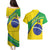 Custom Brazil Football Couples Matching Puletasi and Hawaiian Shirt Vamos Canarinho
