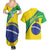 Custom Brazil Football Couples Matching Summer Maxi Dress and Hawaiian Shirt Vamos Canarinho