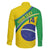Custom Brazil Football Family Matching Long Sleeve Bodycon Dress and Hawaiian Shirt Vamos Canarinho